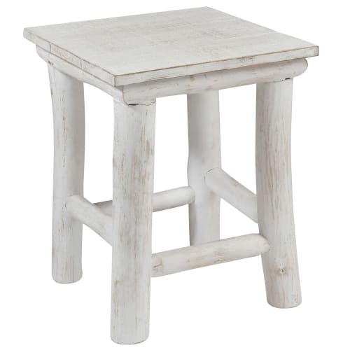 Möbel Hocker und Sitzhocker | Hocker aus weißem Eichenholz - CC60211