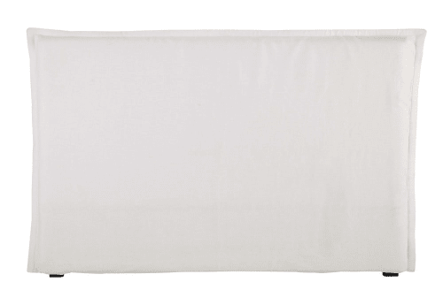 Hoes voor hoofdeinde bed 180 cm breed, gewassen wit Morphée | du Monde