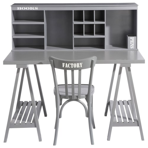 Holzschreibtisch, B 130 cm, grau Campus | Maisons du Monde Holzschreibtisch, B 130 cm, weiß Campus Campus | Maisons du