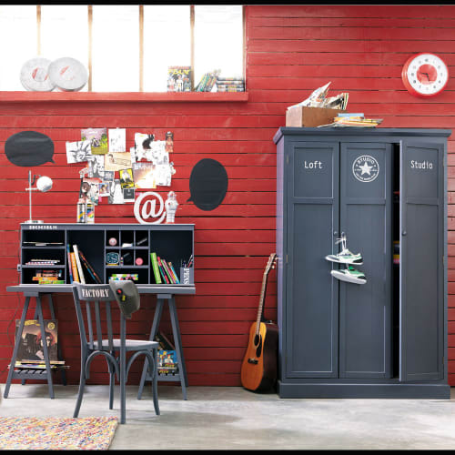 Holzschreibtisch, B 130 cm, grau Campus | Maisons du Monde Holzschreibtisch, B 130 cm, weiß Campus Campus | Maisons du