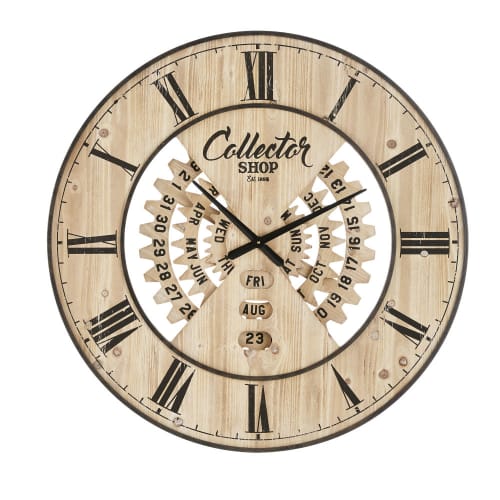Déco Horloges murales et horloges à poser | Horloge avec calendrier perpétuel bicolore D90 - AX40263