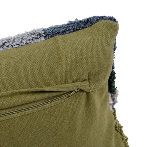 Housse de coussin zippée application monstre sur cashemere touch :  maison-et-deco-textiles-tapis par rolpelcreations