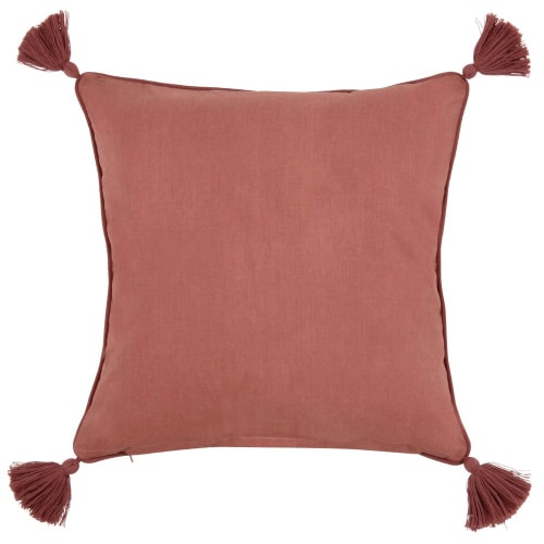 Housse De Coussin En Coton Rouge A Motifs 40x40 Tokyo Maisons Du