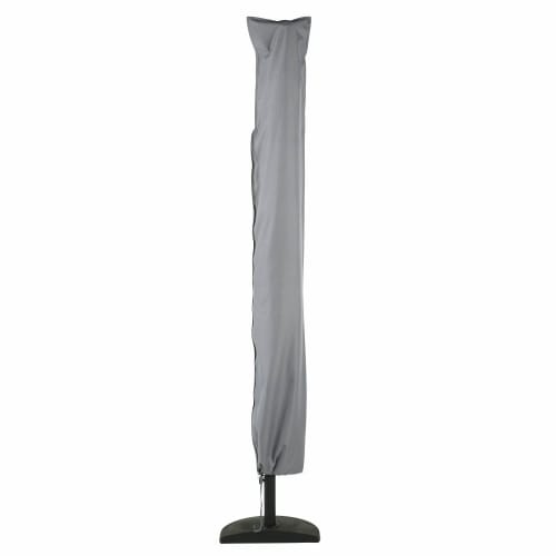 Housse de protection pour parasol en toile gris clair
