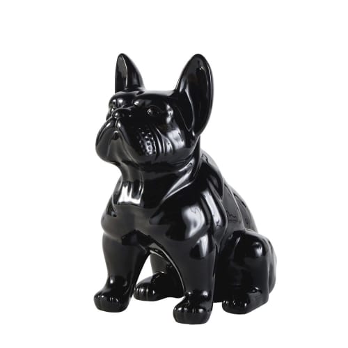 Dekoration Figuren und Statuen | Hund aus Dolomit, schwarz H39 - WT54768