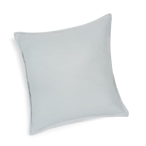 Ice Blue Washed Linen Cushion 45x45
