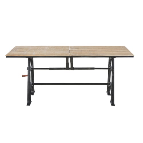 Industrial Extendible 8-10 Seater Dining Table L180/220