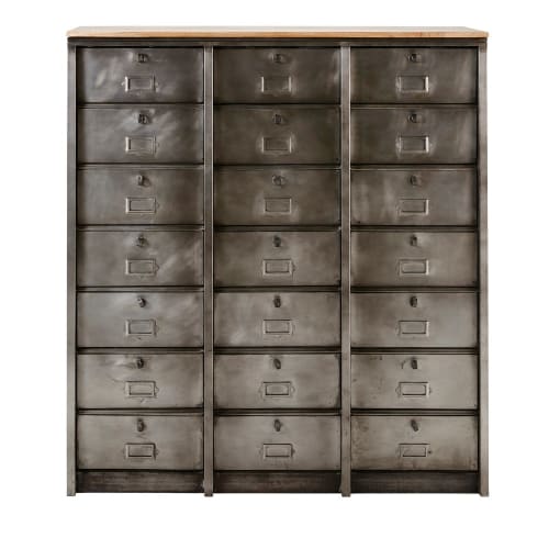 Industrial Metal 21 Drawer Cabinet, Industrial Metal Cabinet With Drawers