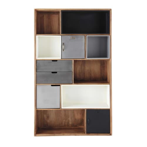 Libreria Maison Du Monde.Industrial Style 3 Drawer 2 Door Bookcase Lenox Maisons Du Monde