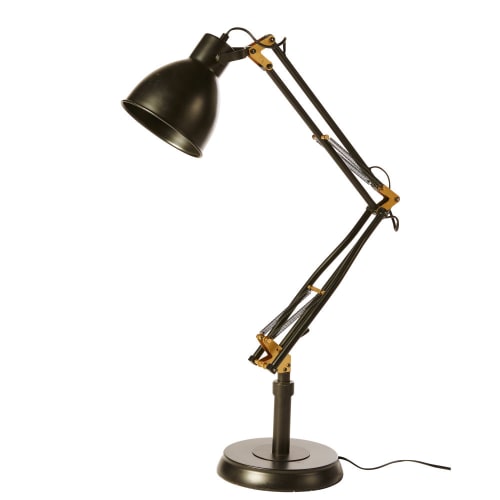 Industriële verstelbare lamp van zwart metaal BLACK FACTORY Maisons