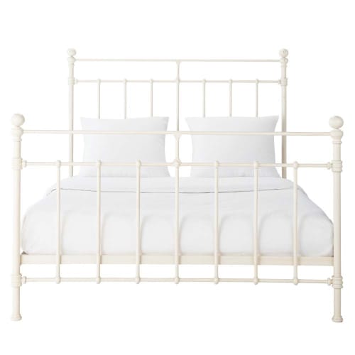 Betere Ivoorkleurige metalen bed 160x200 Syracuse | Maisons du Monde FF-66