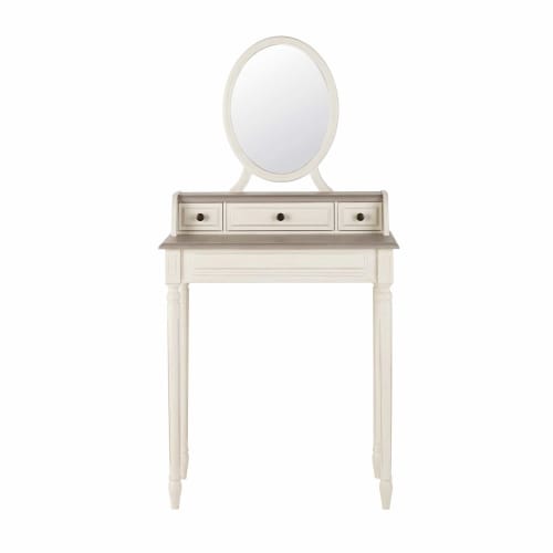 Ivory and Taupe 3Drawer Dressing Table Camilla Maisons du Monde