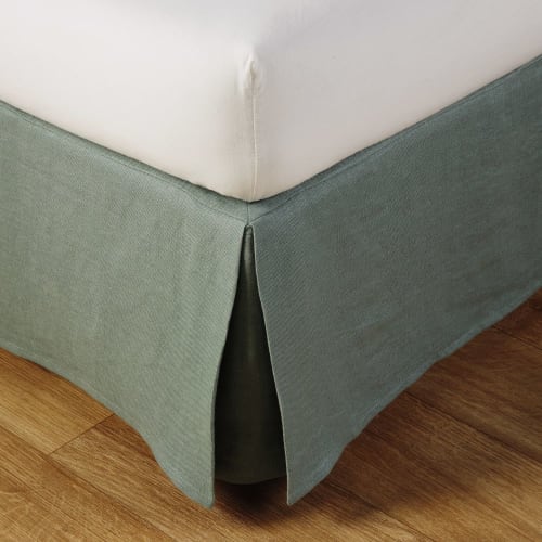 Jade Green Washed Linen Valance 180x200