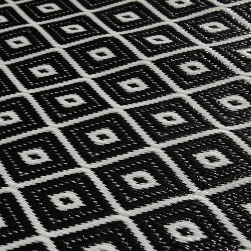 Polypropylene Outdoor Rug in Black & White 120x180 Kamari Maisons du