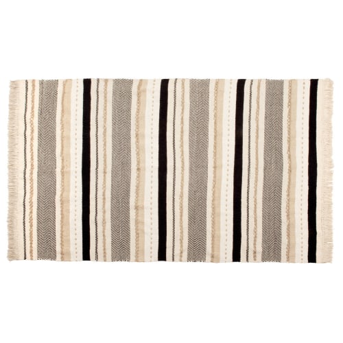 Katoenen tapijt met streepjesmotief 140x200