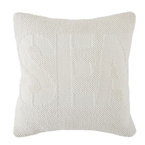 Textil Kissen und Kissenbezüge | Kissen aus gewebter Baumwolle mit gerriptem Effekt, beige, 45x45cm - RG97635