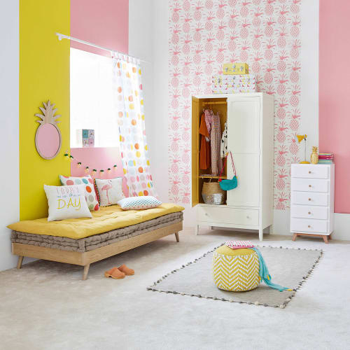 Kleiderschrank 2 Türen 1 Schublade, elfenbeinfarben Alix | Maisons du Monde