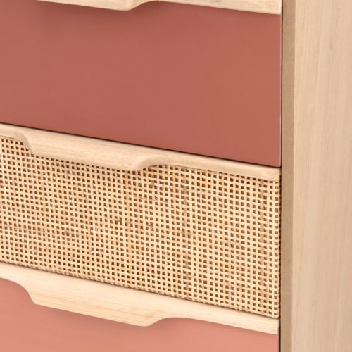 Kleines Aufbewahrungsmöbel mit 4 Schubladen aus Metall, goldfarben