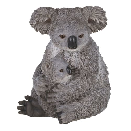 Koala-Figur aus grauem Polyresin, H43cm
