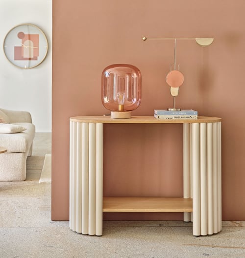 Möbel Konsolen- und Wandtische | Konsole, oval, zweifarbig, mit abgerundeten Seitenteilen - SY28264