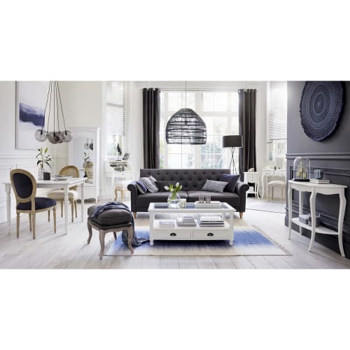 Möbel Konsolen- und Wandtische | Konsolentisch aus Holz, B 94 cm, weiß - SV57907