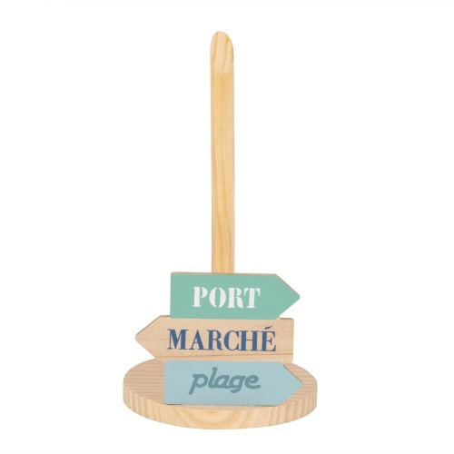 Küchenpapierhalter, bedruckt mit Hinweisschildern mit Strandmotiven
