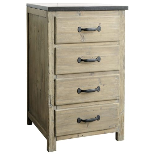 Küchenunterschrank aus recyceltem Kiefernholz, B 50 Copenhague