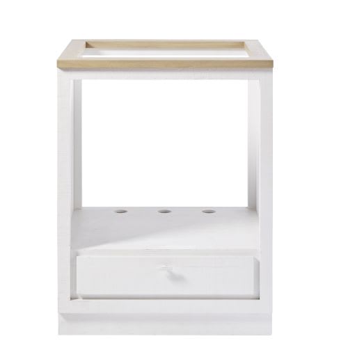 Küchenunterschrank für Backofen mit 1 Schublade, weiß Embrun | Maisons