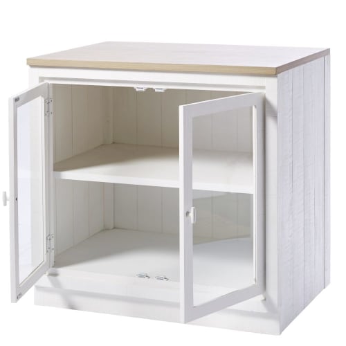 Küchenunterschrank mit 2 verglasten Türen, weiß Embrun | Maisons du Monde