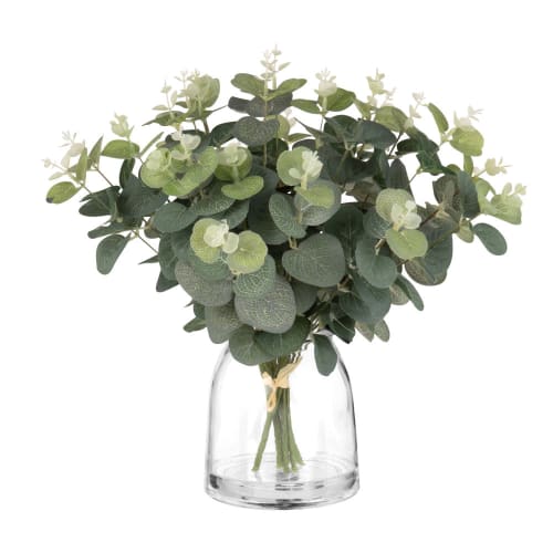 Dekoration Kunstblumen und künstliche Pflanzen | Künstlicher Eukalyptus im Glastopf - YS13623
