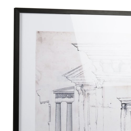 Dekoration Bilder | Kunstdruck Architektur schwarz, grau und ecru, 40x50cm - CX16365