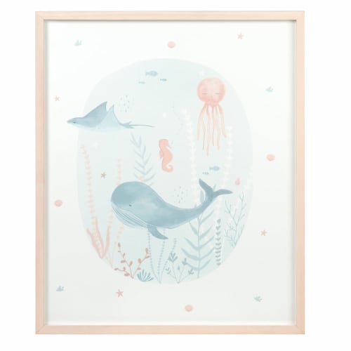 Kunstdruck Meerestiere Auf Kiefer 50x60cm Sea World Maisons Du Monde