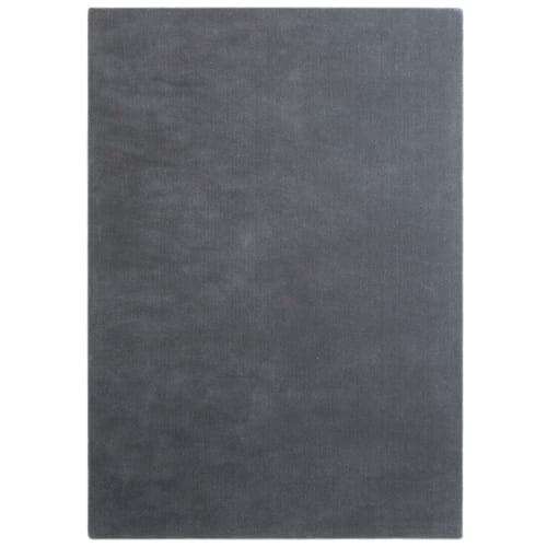 Kurzflorteppich SOFT aus Wolle, 160 x 230 cm, anthrazit