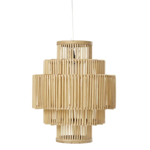 Lampada a sospensione in bambù, D 43 cm