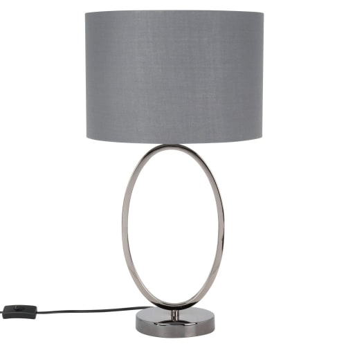 Lampada ad anello in metallo e paralume grigio | Maisons du Monde Lampada ad anello in metallo e paralume grigio | Maisons du Monde
