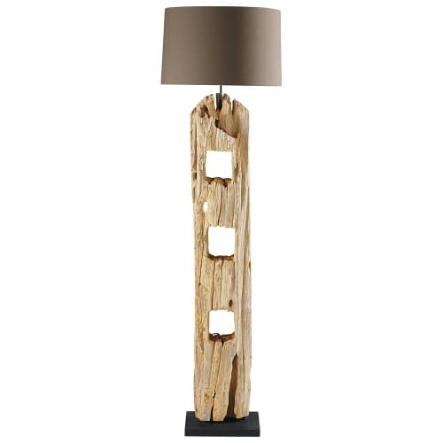 Lampada da terra in legno H 170 cm ALPAGES