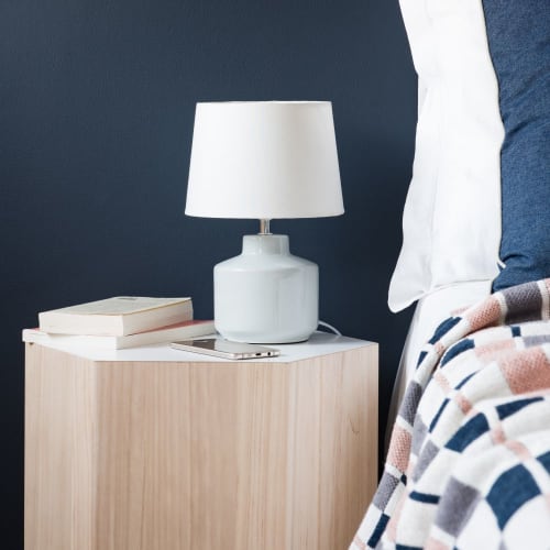 Lampada in ceramica verde acqua con paralume écru | Maisons du Monde Lampada in ceramica verde acqua con paralume écru | Maisons du Monde