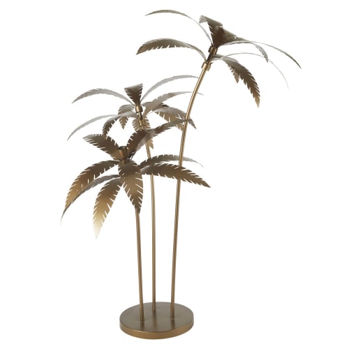 Lámpara de pie con palmeras de metal dorado oscuro Alt.158 Palmier Maisons du Monde