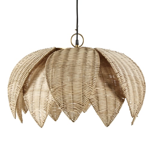 Sofisticado prometedor Valiente Lámpara de techo de flor de fibra vegetal trenzada OGA | Maisons du Monde