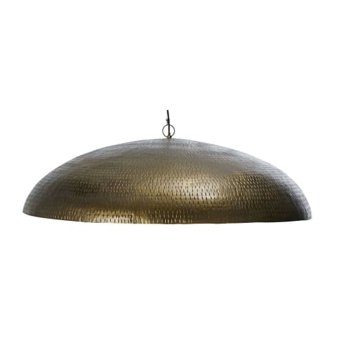 Lámpara de techo XL de metal amartillado color bronce D. 93