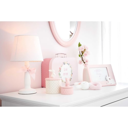 Lampe Blanche Et Abat Jour A Pois Capucine Maisons Du Monde