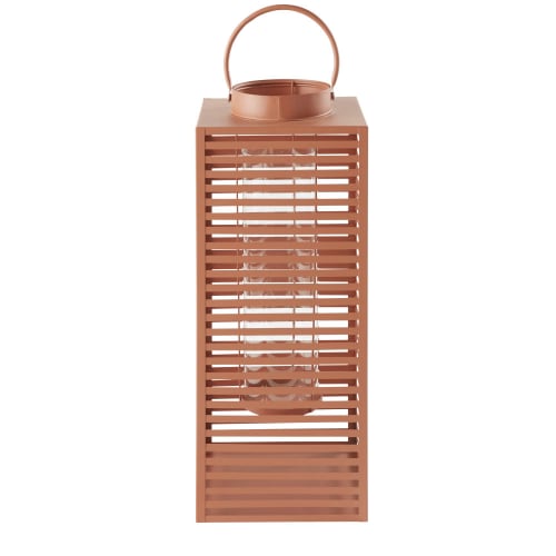 Lanterne en métal rouille 45 cm