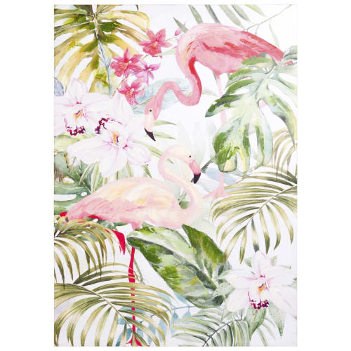 Leinwand Mit Tropischem Druckmotiv 60x85 Exotic Flamingos Maisons Du Monde