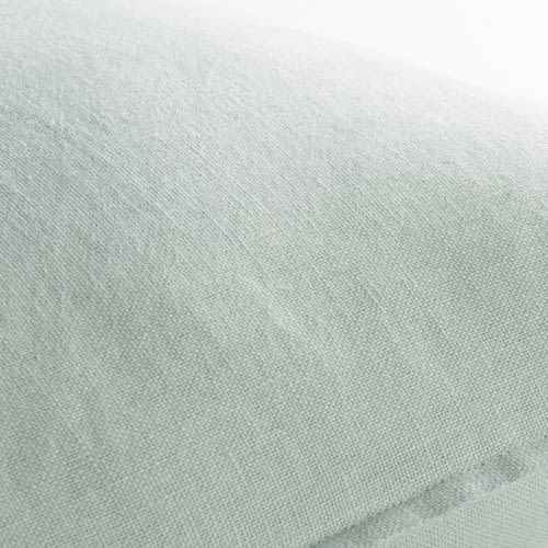 Light Green Washed Linen Cushion 45x45 | Maisons du Monde