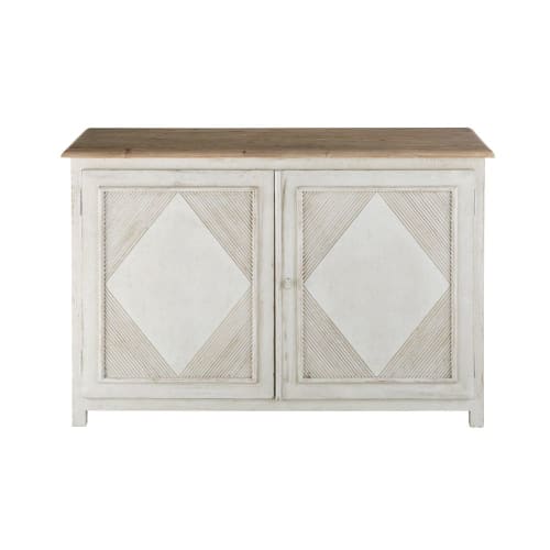 Furniture Sideboards | Light grey and white sideboard with 2 doors - FQ43221