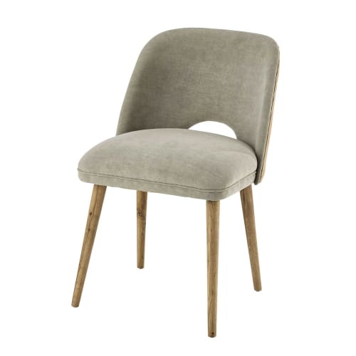 Maison Du Monde Sedie.Linen And Solid Oak Chair Meryl Maisons Du Monde