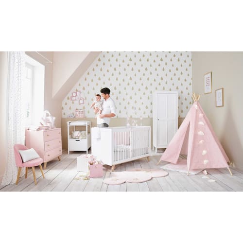 Lit Bebe A Barreaux Blanc L126 Sweet Maisons Du Monde