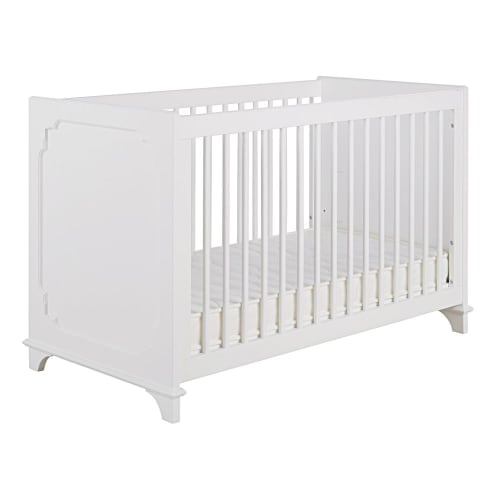 Lit Bebe A Barreaux En Pin Et Hetre Blanc L128 Idylle Maisons Du Monde