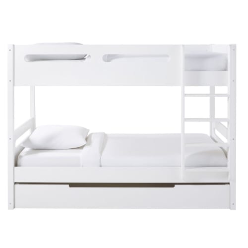 Lits Superposes Enfant 90x190 Blanc Galaxy Maisons Du Monde