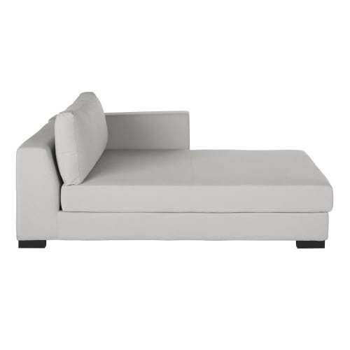 Sofas und sessel Modulsofa und Sofa Eckelemente | Longchair mit Armlehne rechts für modulares Sofa, hellgrau - AQ87539